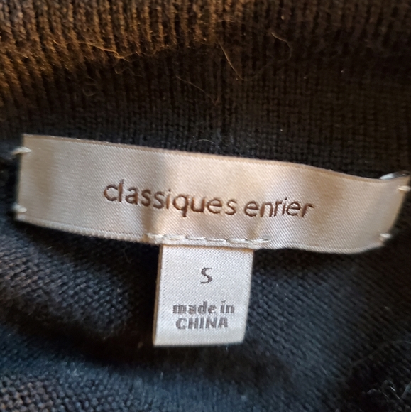 Classiques Entier Black Knit 2 Button Peplum Jacket sz S - Picture 6 of 14